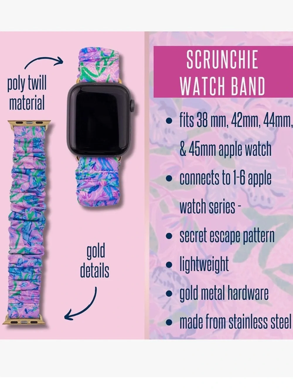 Lilly Pulitzer Scrunchie Apple Watch Band